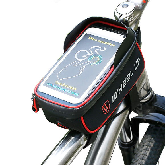 WHEEL UP Bicycle Touchscreen Front Frame Tube Cell Phone Waterproof Bag Bicycle Front Frame