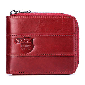 Women RFID Antimagnetic Genuine Leather Vintage Fashion 13 Card Slots Coin Bag Wallet