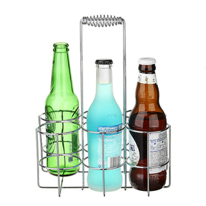 6 Bottles Metal WineLiquor Cabinet Storage Rack Stand Holder Bar Kitchen Display Decor