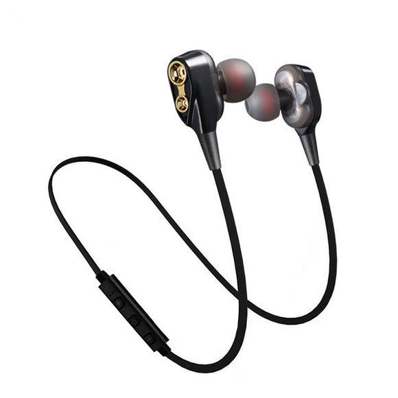 Double Dynamic bluetooth Earphone Wireless Stereo IPX7 Waterproof Sports Headset Headphones With Mic for Xiaomi Huawei