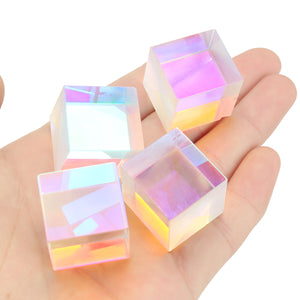 4Pcs 23mm Dichroic Cube Defective RGB Optical Prism Teaching DIY Decoration