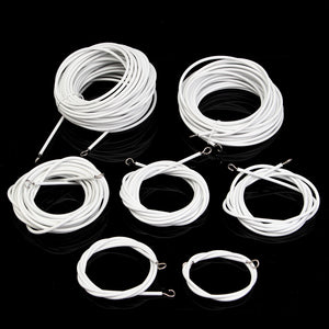 Window Net Curtain Wire Cord Cable White with Hook for Home Office 0.5-15m