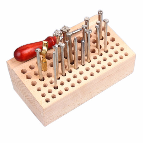 Leather Craft Wooden Stand Holder Holding Organiser for 76 Leather Punch Tool Woodworking