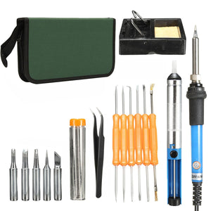 60W Adjustable Electric 200~450 Temperature Welding Soldering Iron Tool Kit Set US Plug/UK Plug