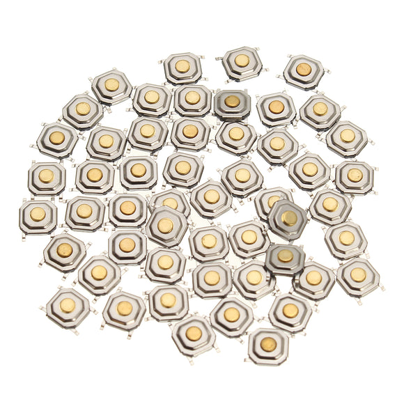 50Pcs DC12V 4 Pins Tact Tactile Push Button Momentary SMD Switch 5x5x1.5MM