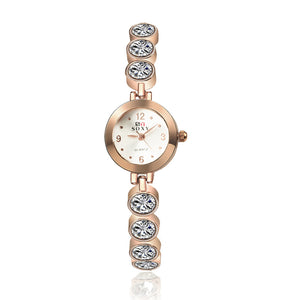 SOXY 0099 Crystal Ladies Bracelet Watch Stainless Steel Dress Quartz Watches