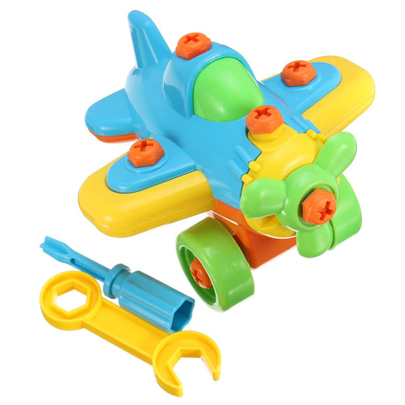 DIY Small Plane Blocks Puzzle Kids Educational Toy