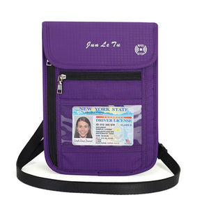 RFID Blocking Travel Passport Holder Waterproof Neck Pouch Wallet Shoulder Waist Bag