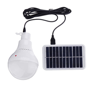 7W Portable Solar Panel USB  LED Camping Bulb Light for Outdoor Emergency Fishing Lamp