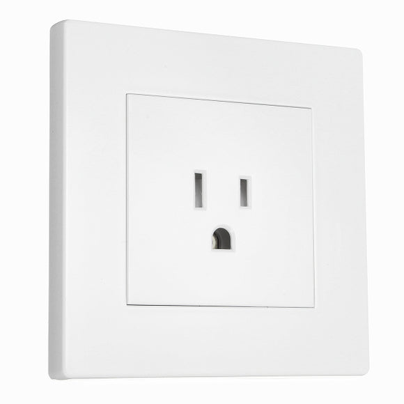 15A Wall Socket 3Pin Electric Power Outlet Panel Plate Wall Charger Power Socket US Plug