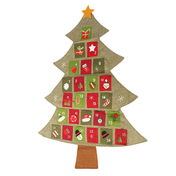 Christmas Home Decoration Linen Calendars Toys For Kids Children Gift Props