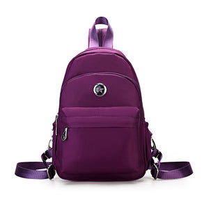 Multifunctional Women Casual Nylon Waterproof Backpack Crossbody Bag