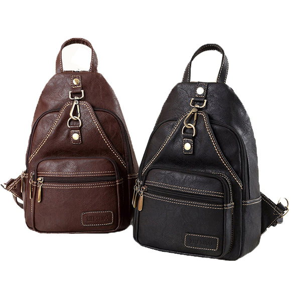 Women Vintage Daily Outdoor Portable Chest Bag Crossbody Bag Shoulder Bag Backpack