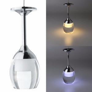 Modern LED Wine Glass Ceiling Light Chandelier Lamp Fixture Pendant Bar Lighting