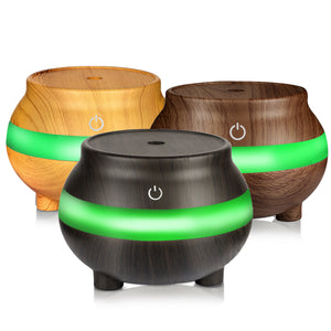 Wood Grain Mini Car Bedroom Humidifier Large Capacity Aromatherapy Machine With USB