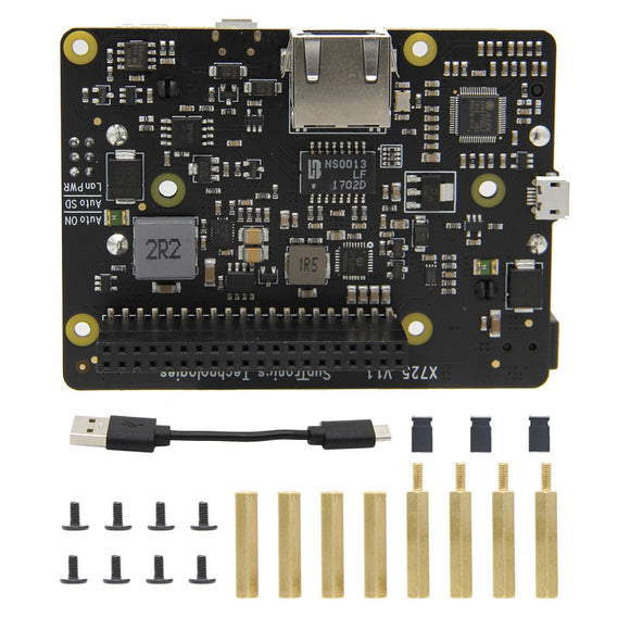 X725 UPS HAT + Safe Shutdown + Wake on Lan Power Management Expansion Board with Auto Power On Function for Raspberry Pi 4B/3B+/3B