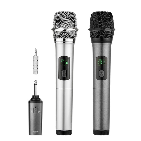 ARCHEER Dual bluetooth Wireless Microphone UHF Handheld Dynamic Microphone Karaoke Microphone for Singing