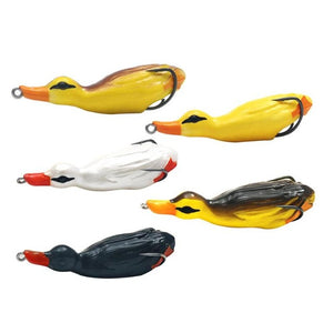 ZANLURE 5 Pcs 3D Ducks Fishing Lure Silicone Fishing Bait Fishing Hook Outdoor Portable Fishing Tool