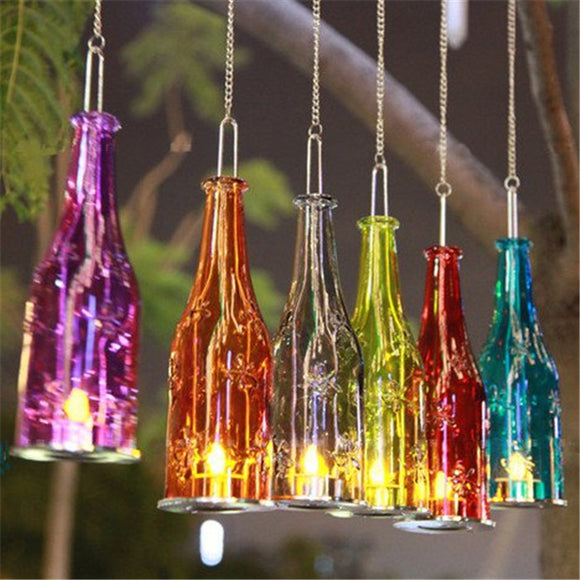 Beer Bottle Hanging Glass Candle Stick Candle Holder Candle Light Candelabra Romantic Wedding Decor