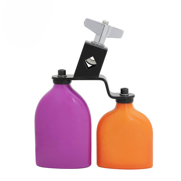 Bicolor Cowbell for Drum Set High and Low Tones Midium Size Double Mounted Bell Kit Percussion Instruments