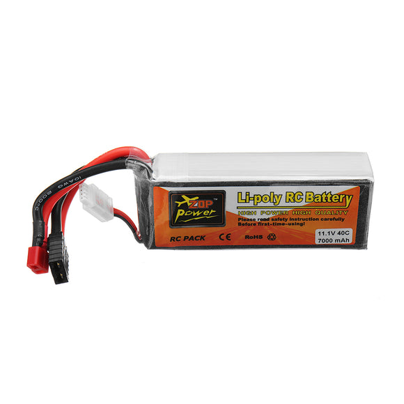 ZOP Power 11.1V 7000mah 40C 3S Lipo Battery TRX Plug for Traxxas RC Car