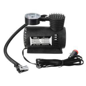 300 PSI 12V Portable Car Tyre Inflator Air Compressor Electric Pump Inflator