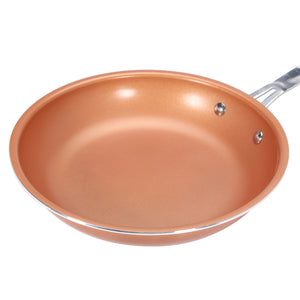 9inch Aluminum Stainless Steel Round Non Stick Copper Frying Pan Cookware Handle