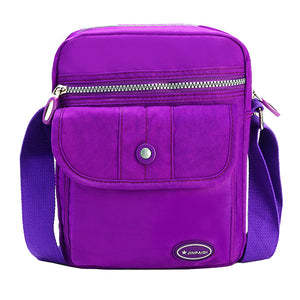 Women Nylon Front Pockets Messenger Bags Outdoor Sports Crossbody Bags Waterproof Shoulder Bags