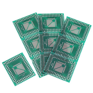 10PCS  QFP/TQFP/FQFP/LQFP64 TQFP100 to DIP Adapter PCB 0.8/0.5mm Converter PCB Board DIP Pin Pitch Converter Socket