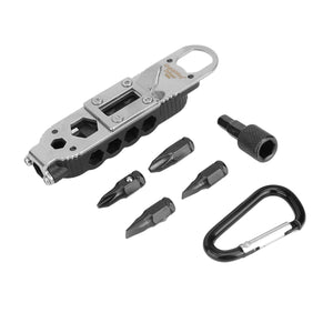 Multi-function Stainless Steel Screwdriver with LED Light Repair Tool Bottle Opener