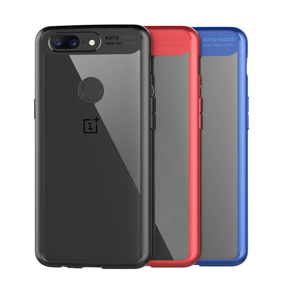 Luxury 2 In 1 Shockproof TPU +PC  Acrylic Back Protective Cover For OnePlus 5T