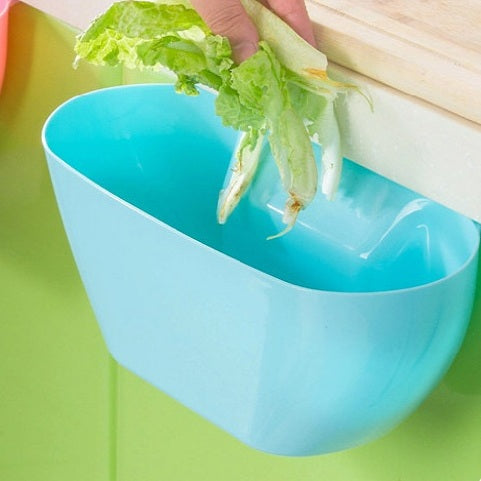 Kitchen Small Trash Cans Garbage Bins Hanging Can Storage Cabinet Desktop Food Waste Garbage Bowl