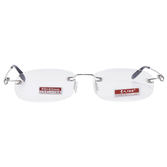 BRAODISION Super Light Presbyopic Reading Glasses Rimless Frame HD Coated Resin Lens