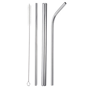 215cm Long Drinking Straws Set of 4 Straw Cleaning Brush Reusable Drinking Straws with Box