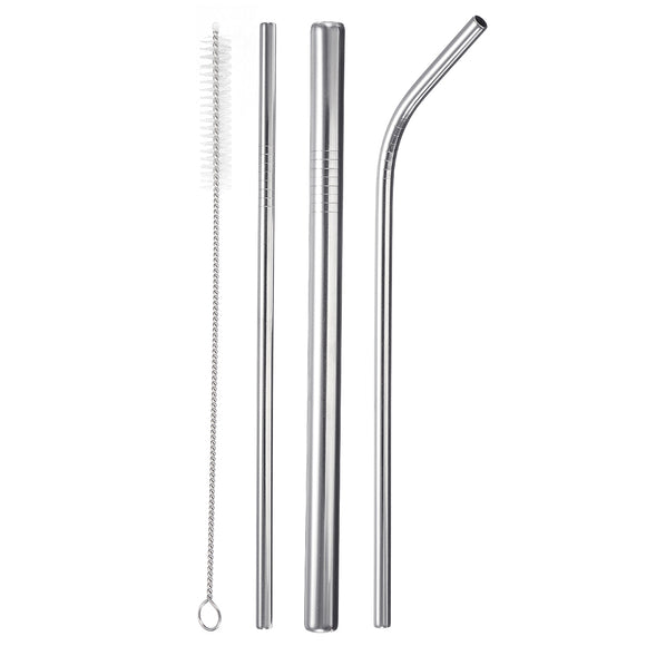 215cm Long Drinking Straws Set of 4 Straw Cleaning Brush Reusable Drinking Straws with Box