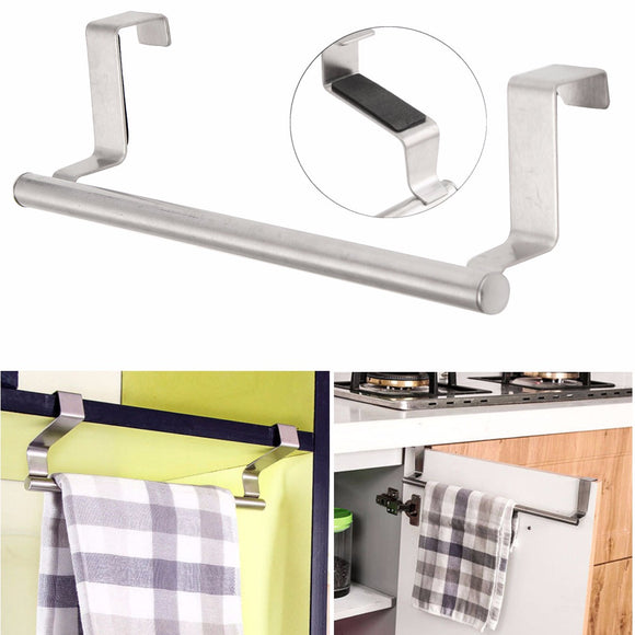 Stainless Steel Towel Bar Holder Kitchen Bathroom Cupboard Rack Hanger