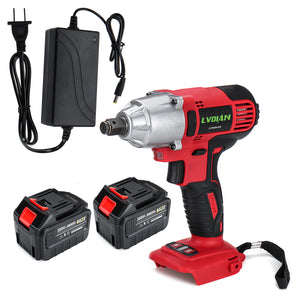 388VF 38800mAh 550NM Electric Cordless Impact Wrench Drill with 2 Batteries DIY Repair Tools Kit