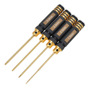 4Pcs 1.5/2.0/2.5/3.0mm Titanium Alloy Hex Flate Head Screwdriver for Electronic Repair