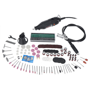 180PCS Professional Mini Electric Drill Grinder Kit 5 Speed Rotary Engraver Tools Set For Engraving Drilling Cleaning Polishing Sharpening Cutting Carving