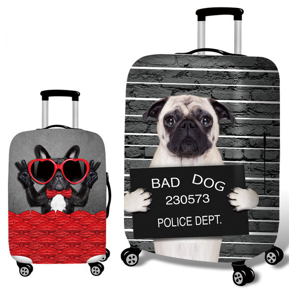 Honana 3D Spoof Dog Elastic Luggage Cover Trolley Case Cover Warm Travel Suitcase Protector