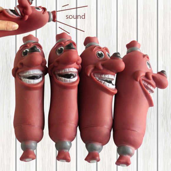 Funny Pet Dog Toys Sausage Squeaky Toys Healthy Soft Plastic Dog Toys Molar Toys Pet Small Gift