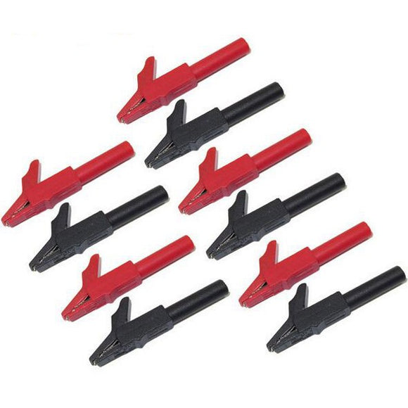 P2007 10Pcs Alligator Clip to 4mm Banana Female Jack Test Adapter