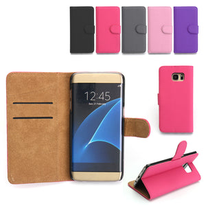 Premium Flip Bracket Card Solt Leather Wallet Case Cover For Samsung Galaxy S7 Edge