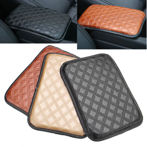 Universal Car Auto Armrest Pad Cover Center Console Box Leather Cushion 3-Colors