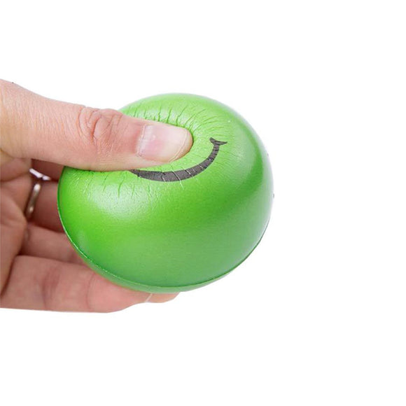 12PCS Hand Stress Relief Squeeze Foam Ball  Smile Face Balls Toys