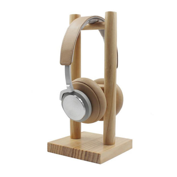 Bamboo Wood Headphone Holder Stand Headset Mount Bracket Desktop Headphone Stand