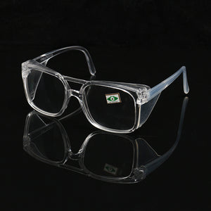 Plastic Protective Glasses Goggles Transparent with Side Shelter Protection for Lab