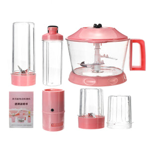 Grade Blender Mixer Set Juicer High Power Food Processor Ice Smoothie Bar Fruit Blender Pink