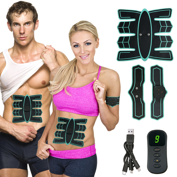 Slimming Electric Muscle Stimulation, EMS Abdominal Muscle Trainer Electric USB Charging Trainer Professional Muscle