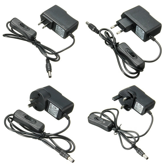 AC 100-240V To DC 12V 1A Power Supply Adapter Switch For Light LED Strip